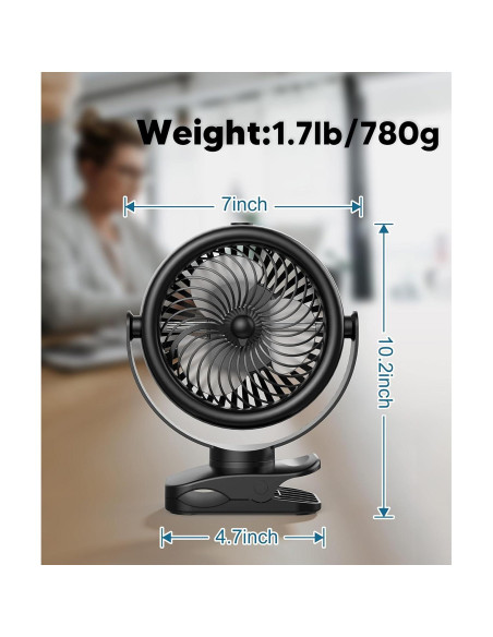 Ventilador Portátil de Nebulización TYZU G28 4000mAh 4 Velocidades