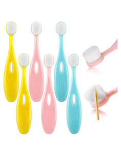 Juego de 6 Cepillos de Dientes Nano Extra Suaves Patelai