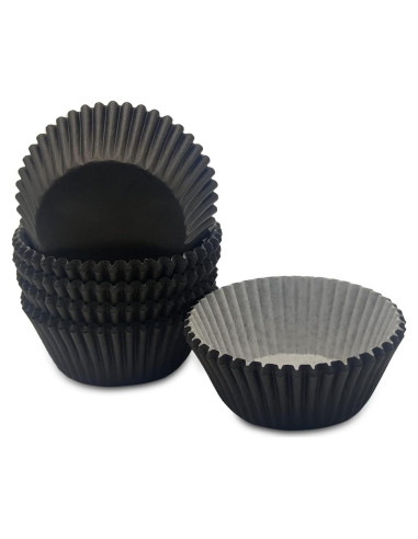 Forros de Cupcake Negros Bakehope, Paquete de 150 Unidades