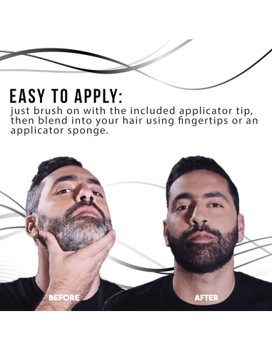 Hairatin Tinte Raíz Negro - Corrector de Cabello 6 Paquetes