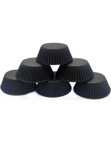 Forros de Cupcake Negros Bakehope, Paquete de 150 Unidades