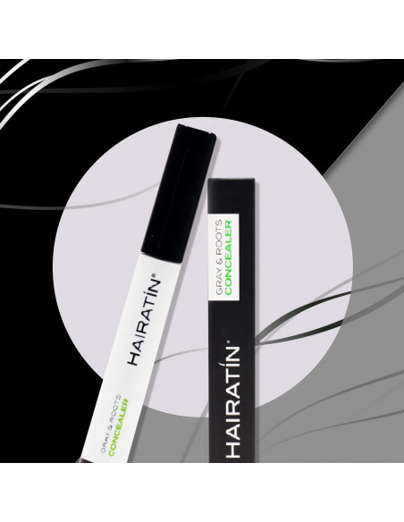 Hairatin Tinte Raíz Negro - Corrector de Cabello 6 Paquetes