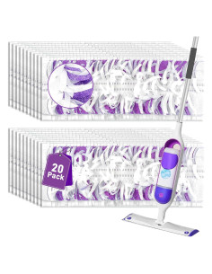 20 Almohadillas de Microfibra para Swiffer Power Mop 38.4x14.7cm