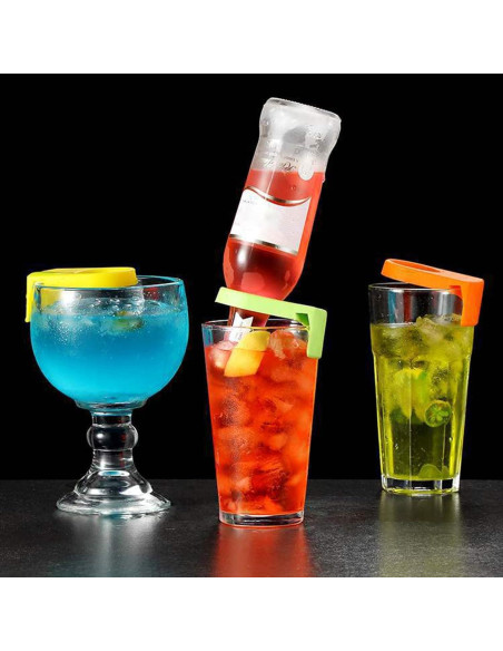 Abrazaderas de plástico para botellas JJLFresheners - 4 unidades