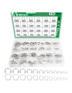 Kit de Anillos de Retención Aienxn 330PCS Acero Inoxidable