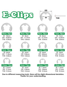 Kit de Anillos de Retención Aienxn 330PCS Acero Inoxidable 2