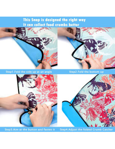 Bibs para Adultos VOPHIA Lavables Impermeables 75x50 cm Azul 2