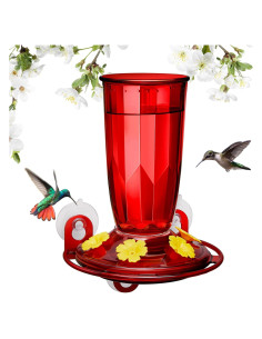 Alimentador de Colibríes Kingsyard Rojo 414 ml con 4 Puertos