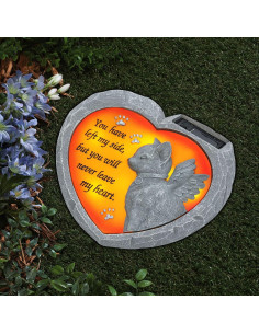 Piedra Conmemorativa para Mascotas BAYN Corazón con Luz Solar 2