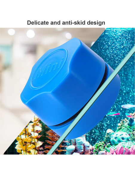 Raspador Magnético Mini Lychee para Acuarios - Azul