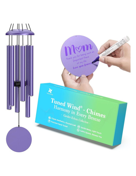 Campanas de Viento Moradas MarcoBambu 93.98 cm Musicales