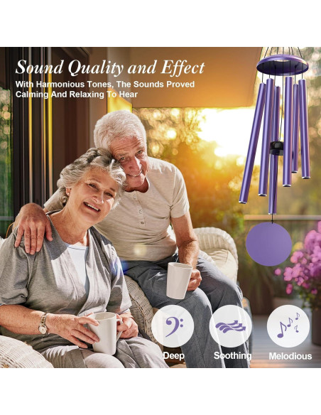 Campanas de Viento Moradas MarcoBambu 93.98 cm Musicales