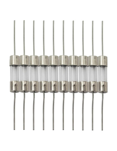 10pcs Fusible de Vidrio 5x20mm 1A Tegg para Circuito Eléctrico