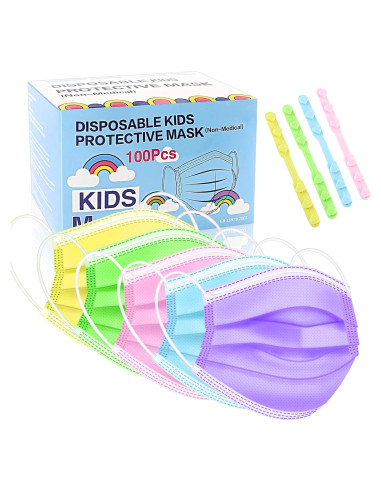 Mascarillas Desechables para Niños Rasav 100 Piezas 3 Capas