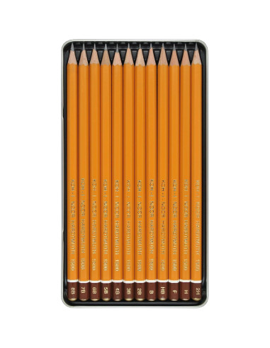 Conjunto de Lápices de Grafito Koh-I-Noor 12 Piezas 8B-2H