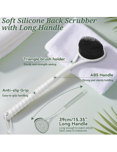 Juego de Exfoliadores de Silicona GEENOA 39 cm 2 Piezas 2