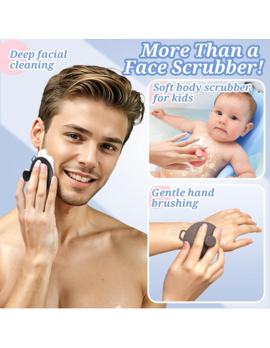 Juego de Exfoliadores de Silicona GEENOA 39 cm 2 Piezas