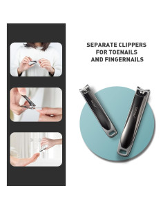 Cortauñas BEZOX Ergonómico 2 Piezas para Manos y Pies 2