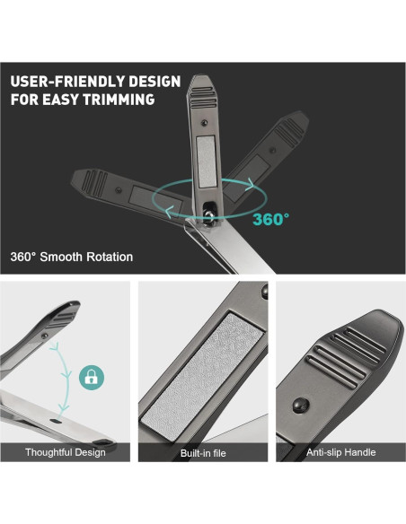 Cortauñas BEZOX Ergonómico 2 Piezas para Manos y Pies