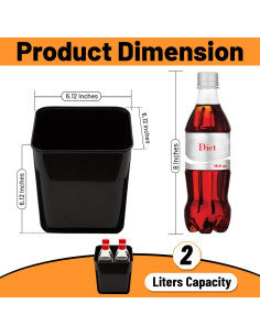 Contenedor de Basura para Auto Haussimple 2L Negro Compacto 2
