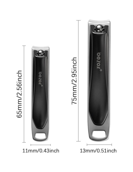 Cortauñas BEZOX Ergonómico 2 Piezas para Manos y Pies