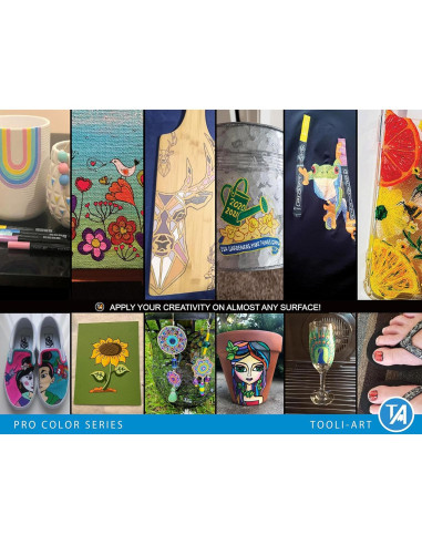 Marcadores de Pintura Acrílica TOOLI-ART 22 Tonos Azules y Morados 0.7mm