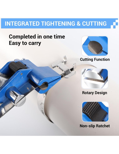 Kit de Banda de Acero Inoxidable YouBiXuan 30,48m Tensionador