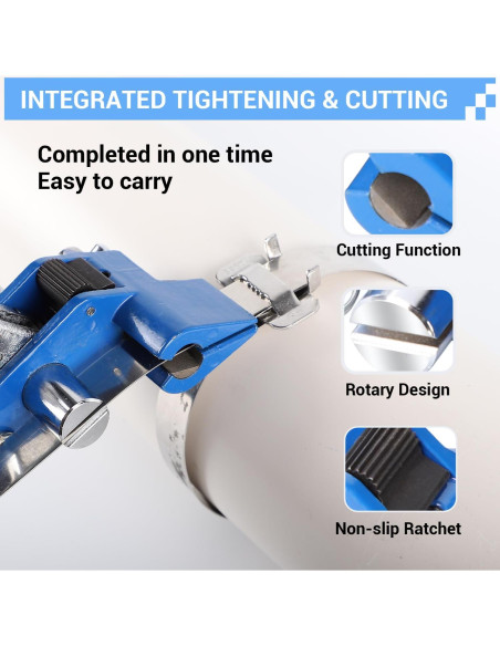 Kit de Banda de Acero Inoxidable YouBiXuan 30,48m Tensionador