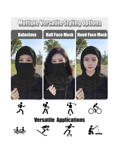 3 Piezas Máscara Balaclava Refrigerante UV Transpirable