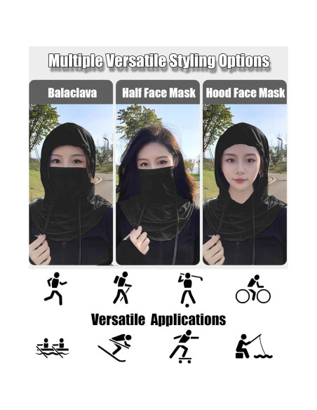 3 Piezas Máscara Balaclava Refrigerante UV Transpirable
