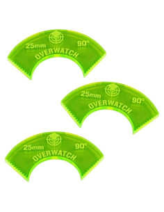 Tokens de Overwatch LITKO Verde Fluorescente 25mm - Paquete de 3