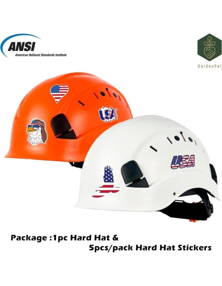 Casco de Seguridad GardenPal Naranja Ajustable Ventilado ABS