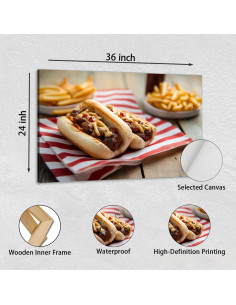 Impresión en Lienzo Perro Caliente 61x91.4 cm Decoración 2