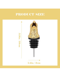 Aerador de Vino Kichvoe con Cabeza de Águila Dorado 2