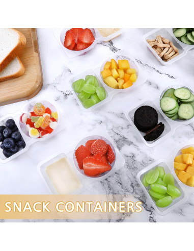 20 Sets Recipientes Reutilizables SINTENILL Doble Compartimento