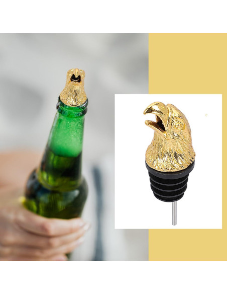 Aerador de Vino Kichvoe con Cabeza de Águila Dorado