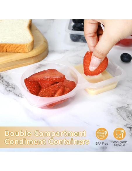 20 Sets Recipientes Reutilizables SINTENILL Doble Compartimento