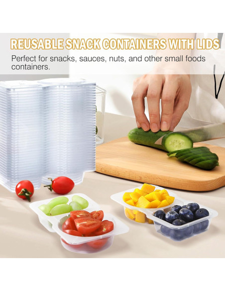 20 Sets Recipientes Reutilizables SINTENILL Doble Compartimento