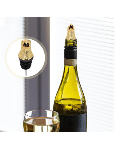 Aerador de Vino Kichvoe con Cabeza de Águila Dorado