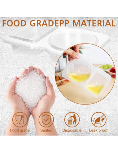 20 Sets Recipientes Reutilizables SINTENILL Doble Compartimento