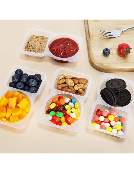 20 Sets Recipientes Reutilizables SINTENILL Doble Compartimento