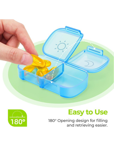 Organizador de Pastillas AUVON XL Semanal 2 Veces al Día AM PM