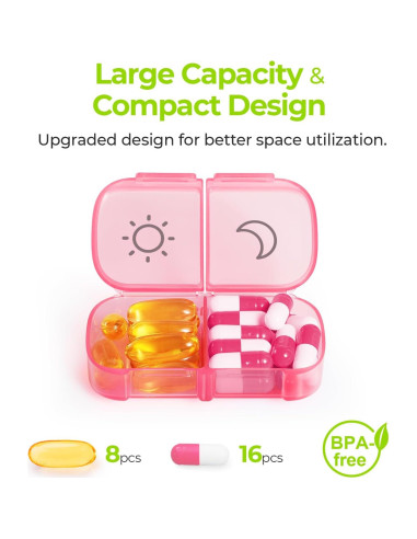 Organizador de Pastillas AUVON XL Semanal 2 Veces al Día AM PM