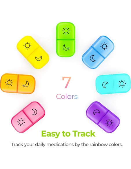 Organizador de Pastillas AUVON XL Semanal 2 Veces al Día AM PM