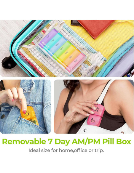 Organizador de Pastillas AUVON XL Semanal 2 Veces al Día AM PM