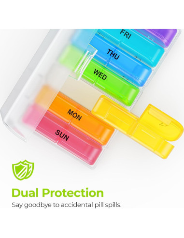 Organizador de Pastillas AUVON XL Semanal 2 Veces al Día AM PM