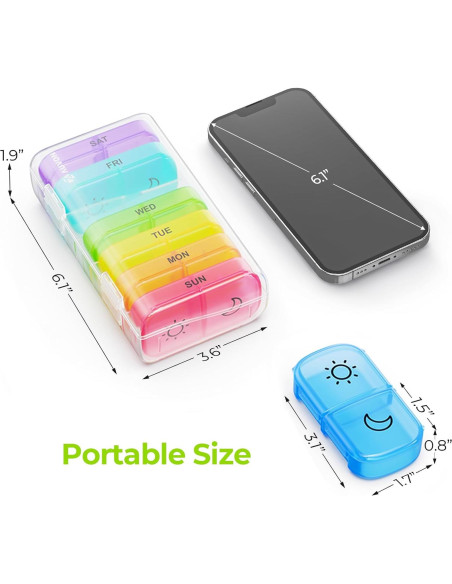 Organizador de Pastillas AUVON XL Semanal 2 Veces al Día AM PM