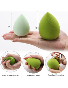 Esponjas de Maquillaje BTYMS 10 Piezas Sin Látex 2