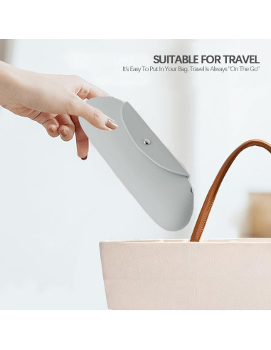 Soporte de Maquillaje de Viaje TUCANA Gris con Cierre Magnético