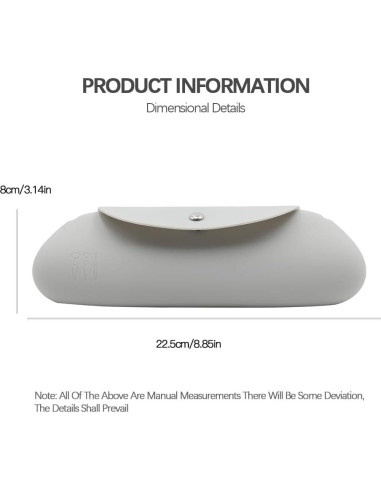 Soporte de Maquillaje de Viaje TUCANA Gris con Cierre Magnético